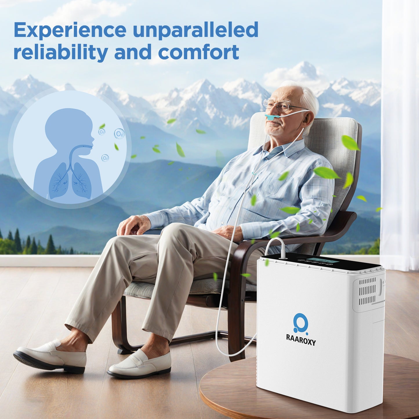 New arrival RAAROXY 1-6L Continuous Flow Portable Oxygen Concentrator MAF066