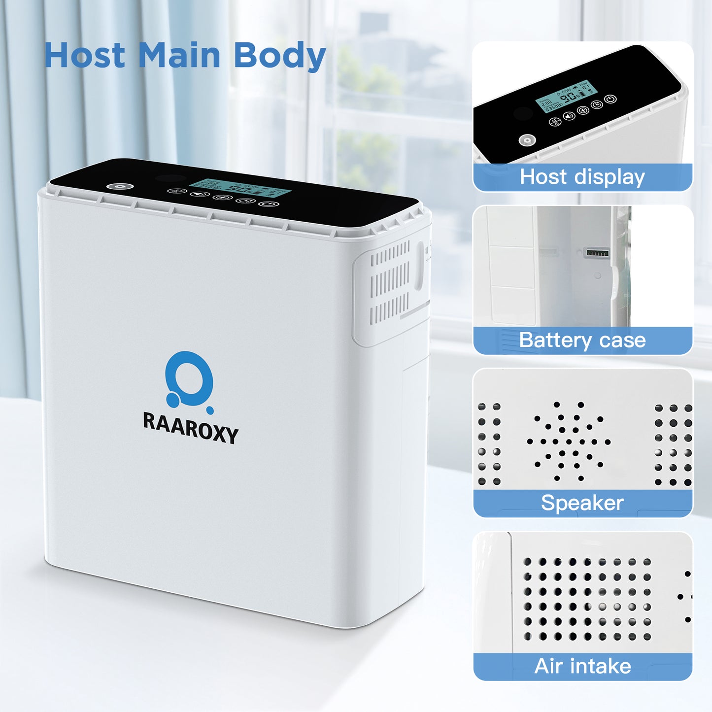 New arrival RAAROXY 1-6L Continuous Flow Portable Oxygen Concentrator MAF066