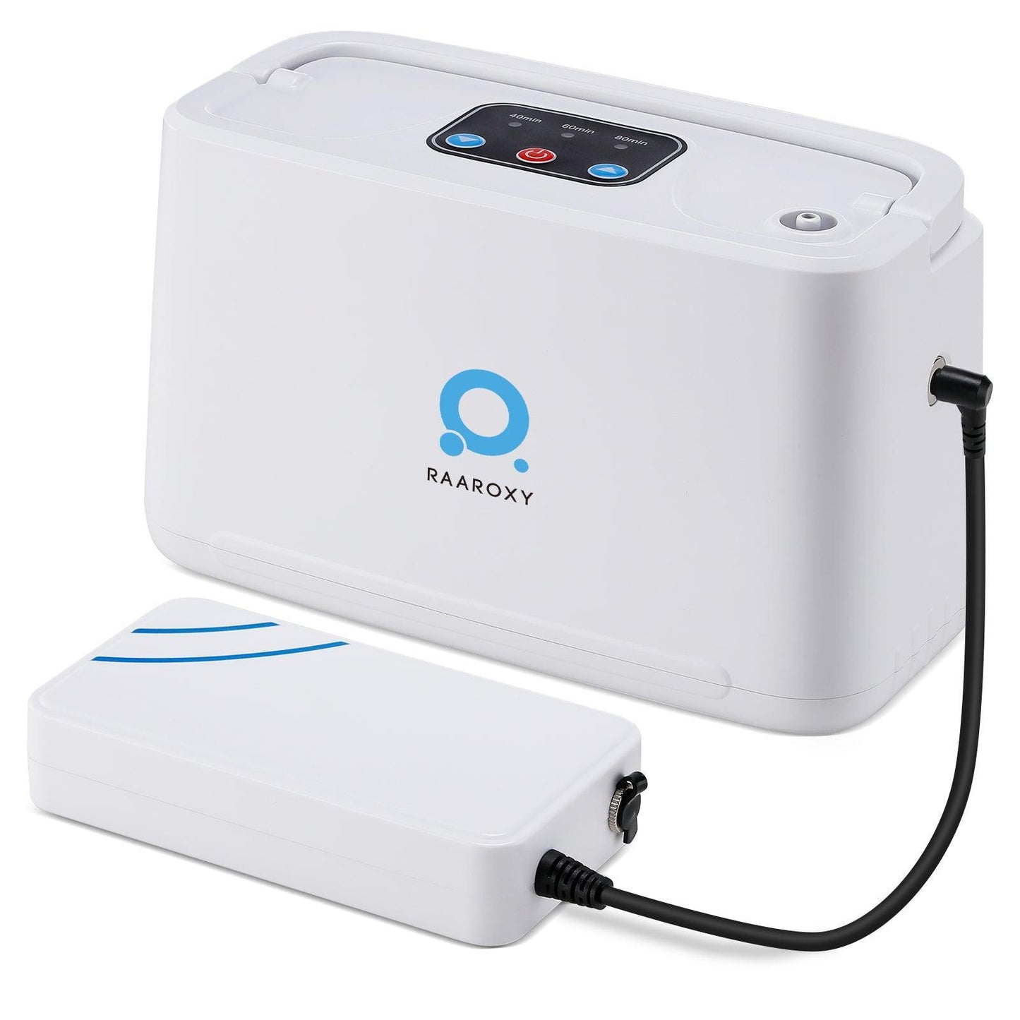 RAAROXY 3L/min Portable Oxygen Concentrator RS01-with 3 Disposable Nasal Oxygen Cannula - DEALER