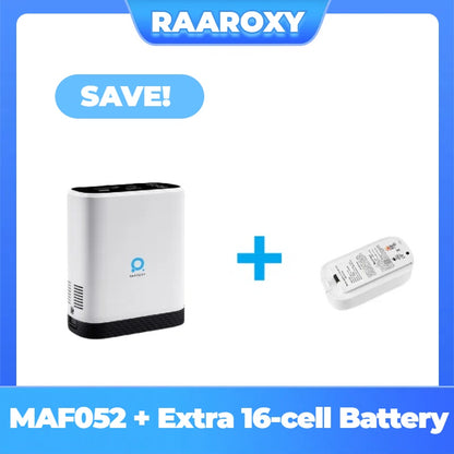 RAAROXY 5L Pulse Flow Portable Oxygen Concentrator MAF052-with 2 Batteries